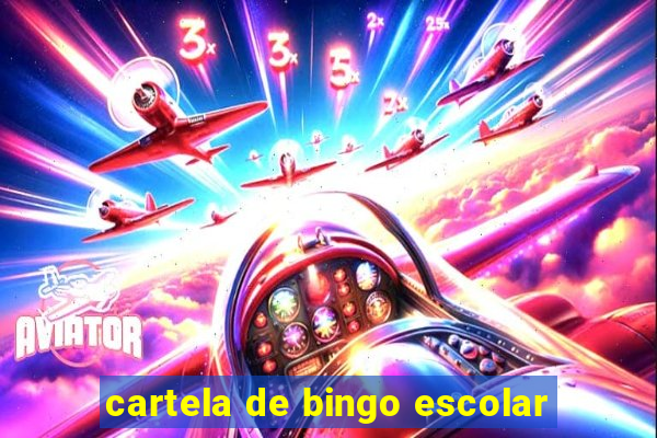 cartela de bingo escolar