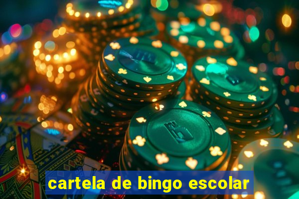 cartela de bingo escolar