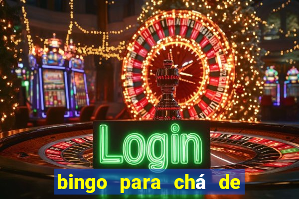 bingo para chá de bebê para imprimir grátis