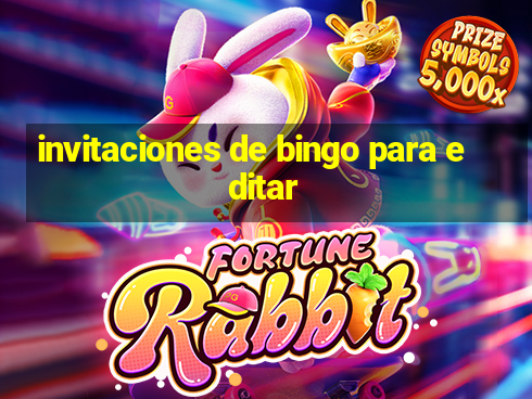 invitaciones de bingo para editar