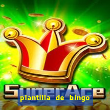 plantilla de bingo para editar