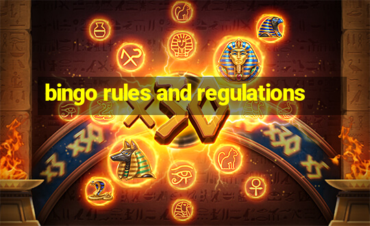 bingo rules and regulations