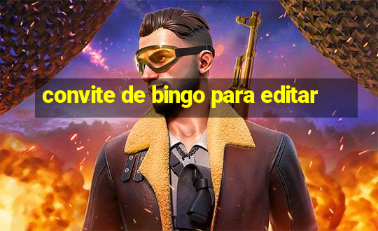 convite de bingo para editar