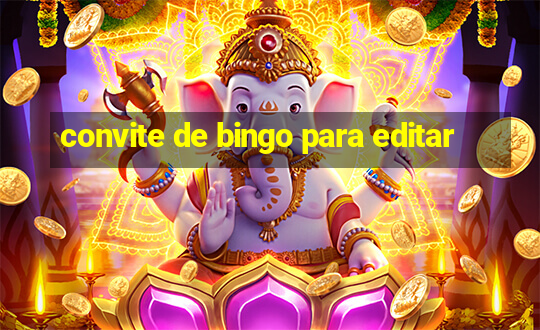 convite de bingo para editar