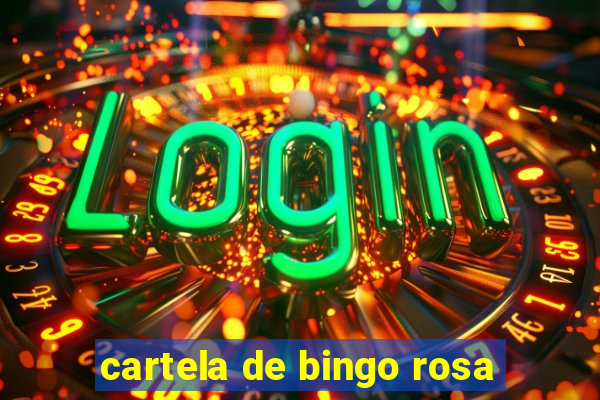 cartela de bingo rosa