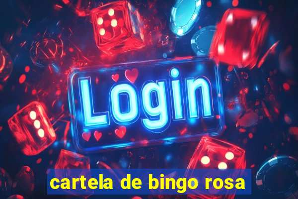 cartela de bingo rosa