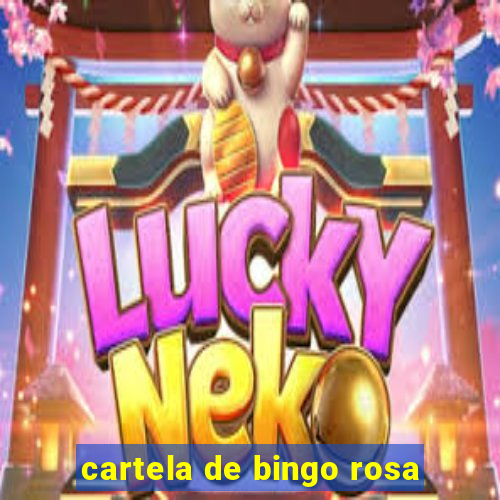 cartela de bingo rosa