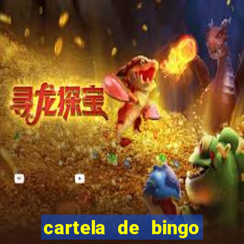 cartela de bingo com letras