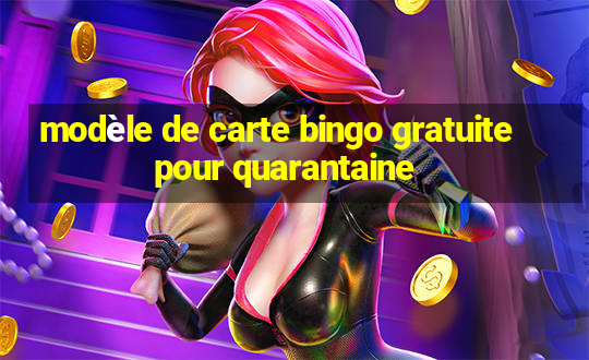 modèle de carte bingo gratuite pour quarantaine