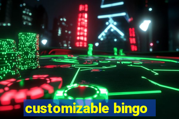 customizable bingo