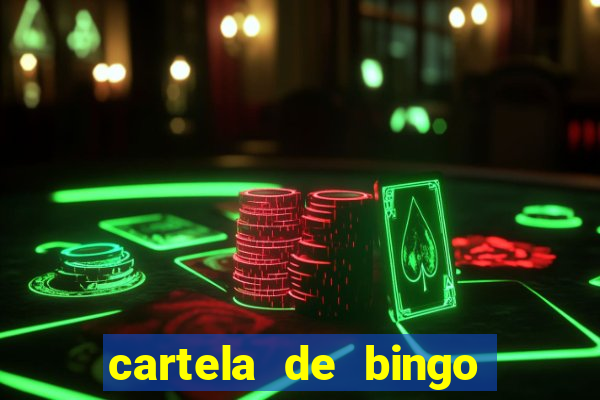 cartela de bingo da noiva para imprimir