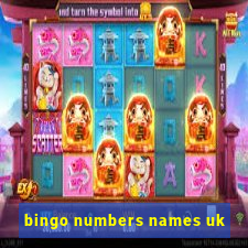 bingo numbers names uk