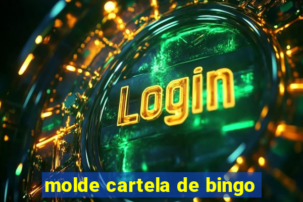 molde cartela de bingo