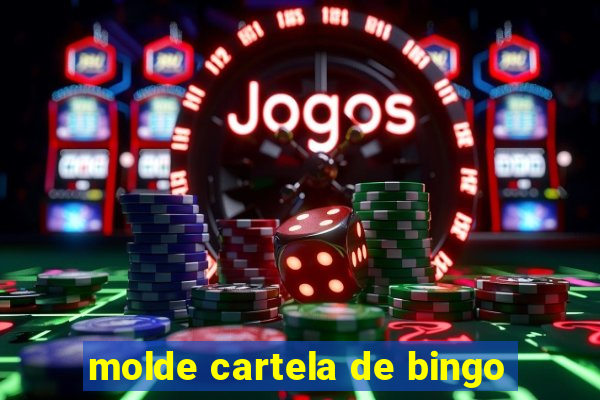 molde cartela de bingo