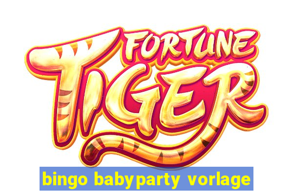 bingo babyparty vorlage