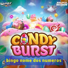 bingo nome dos numeros