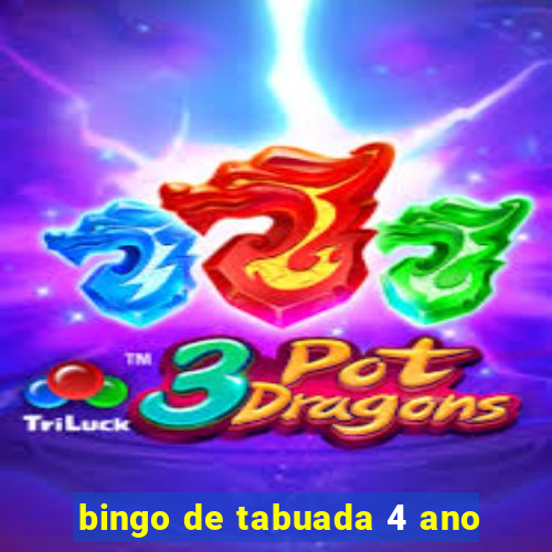 bingo de tabuada 4 ano