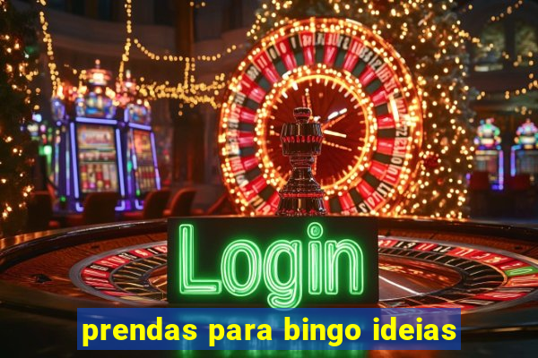 prendas para bingo ideias