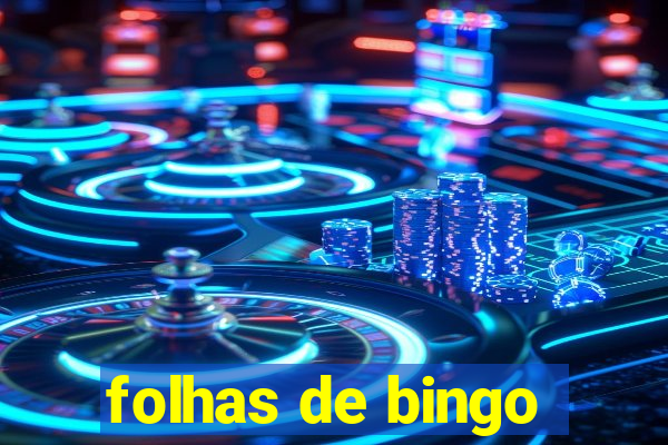 folhas de bingo