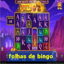 folhas de bingo