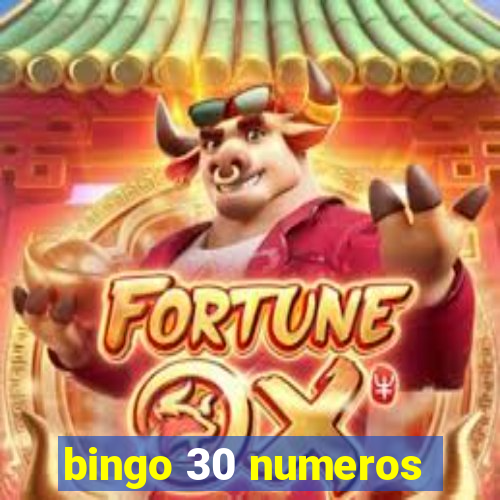 bingo 30 numeros