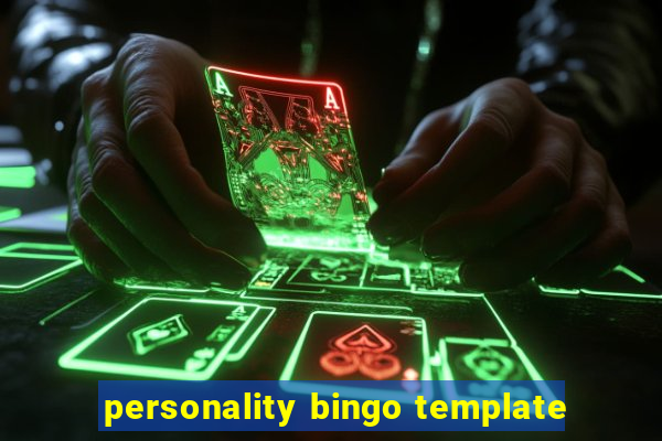 personality bingo template