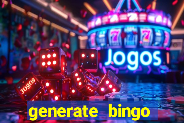 generate bingo cards with pictures