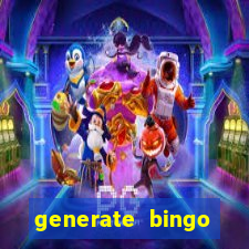 generate bingo cards with pictures