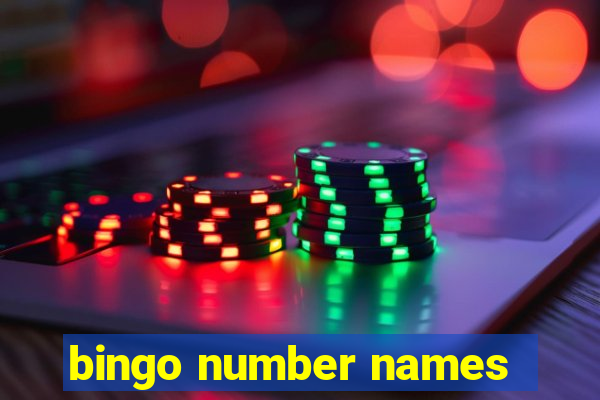 bingo number names