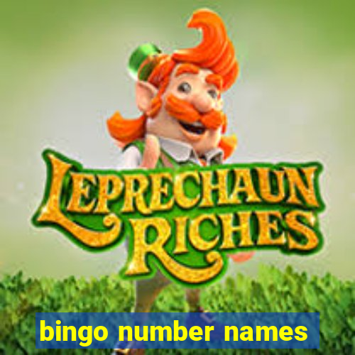 bingo number names