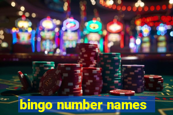 bingo number names