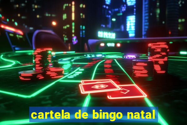 cartela de bingo natal