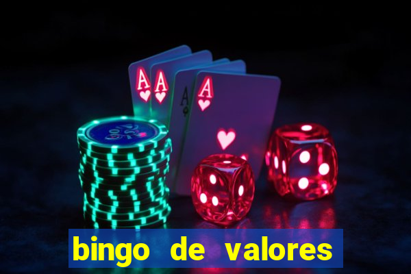 bingo de valores para imprimir