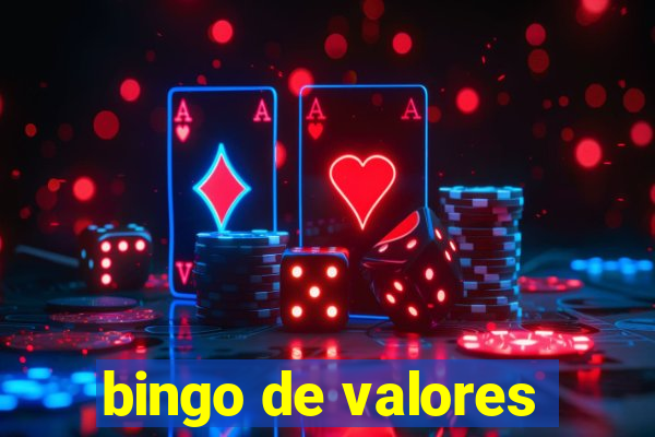 bingo de valores