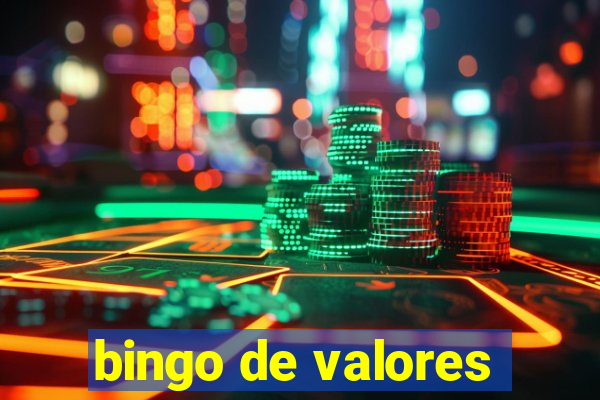 bingo de valores