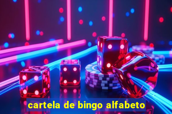 cartela de bingo alfabeto