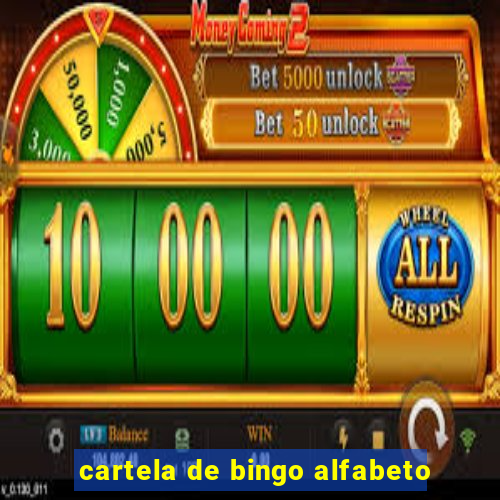 cartela de bingo alfabeto