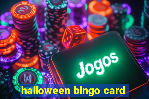 halloween bingo card