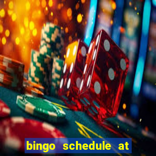 bingo schedule at mohegan sun