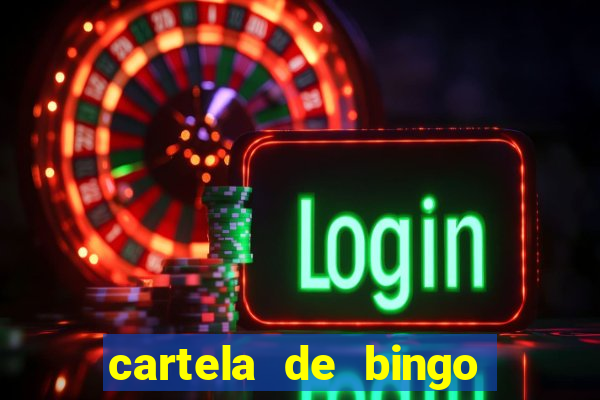 cartela de bingo de letras