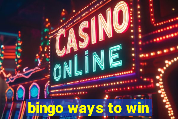 bingo ways to win