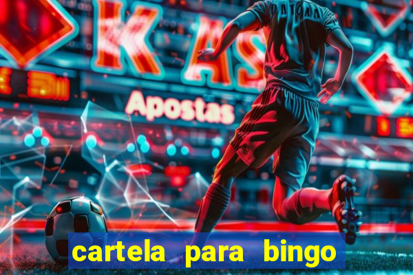 cartela para bingo em branco